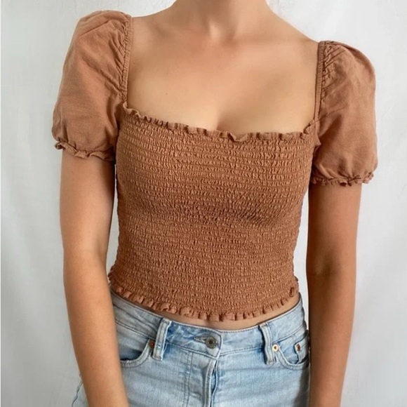 Urban Outfitters Tops - Urban Outfitters Sabrina Smocked Top